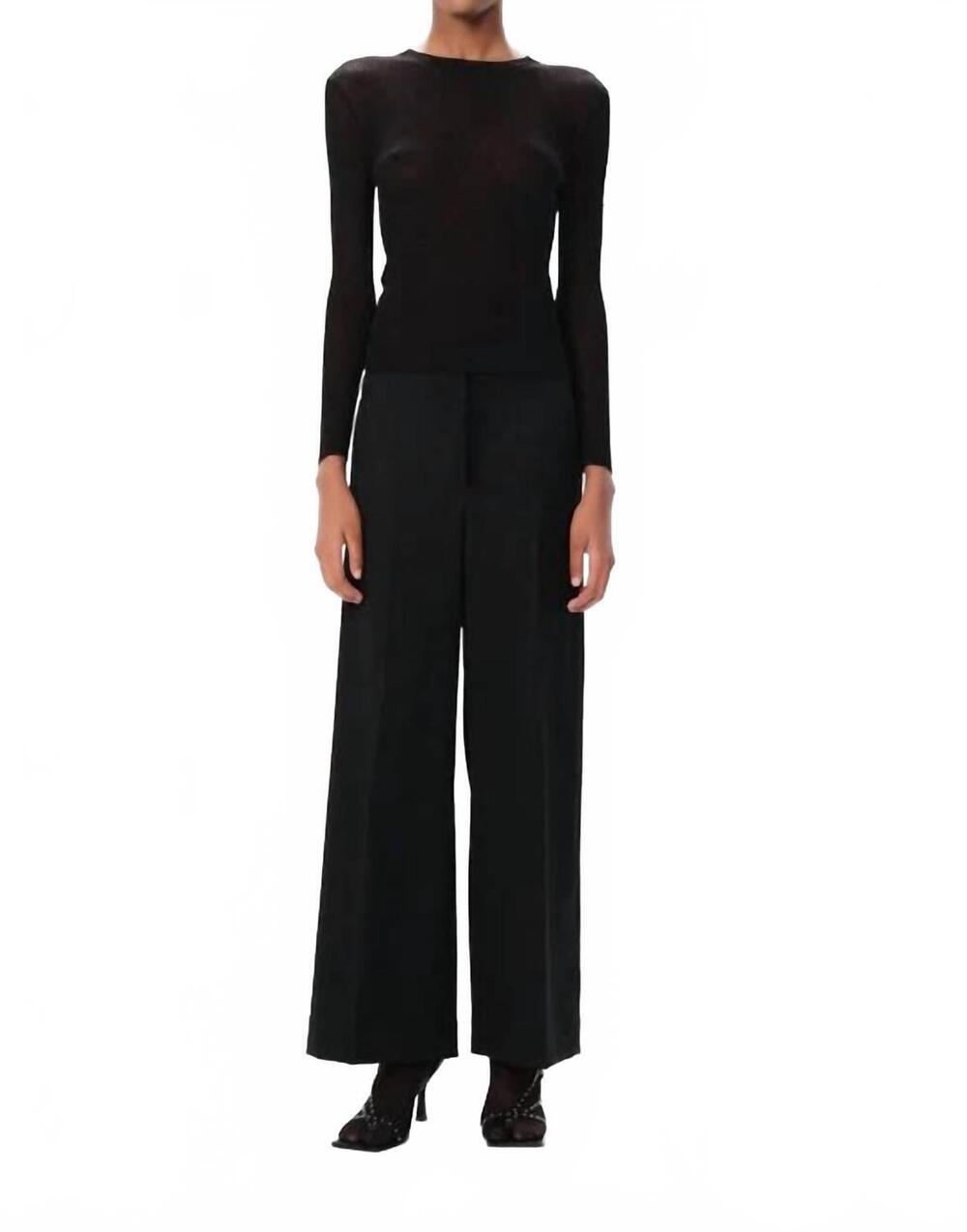 NEW MARIA CHER funes allie pullover top in black
